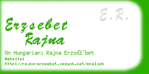 erzsebet rajna business card